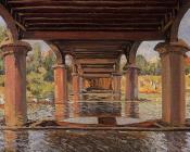 阿尔弗莱德 西斯莱 : Under the Bridge at Hampton Court